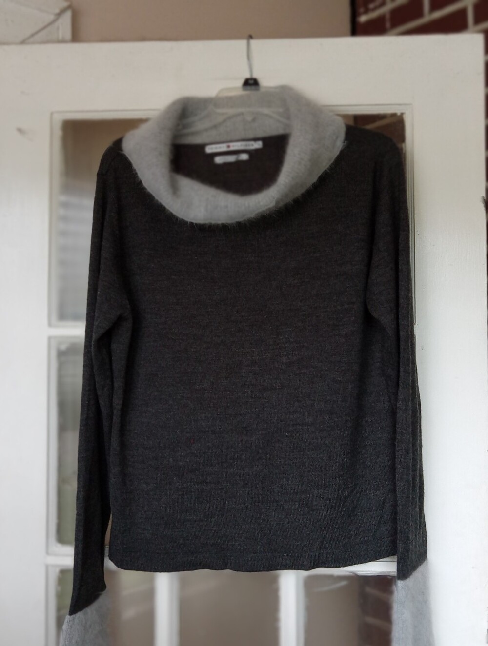 VTG Tommy Hilfiger x Bloomingdale's Lambswool Angora Cowl Neck Sweater XL P2P 21